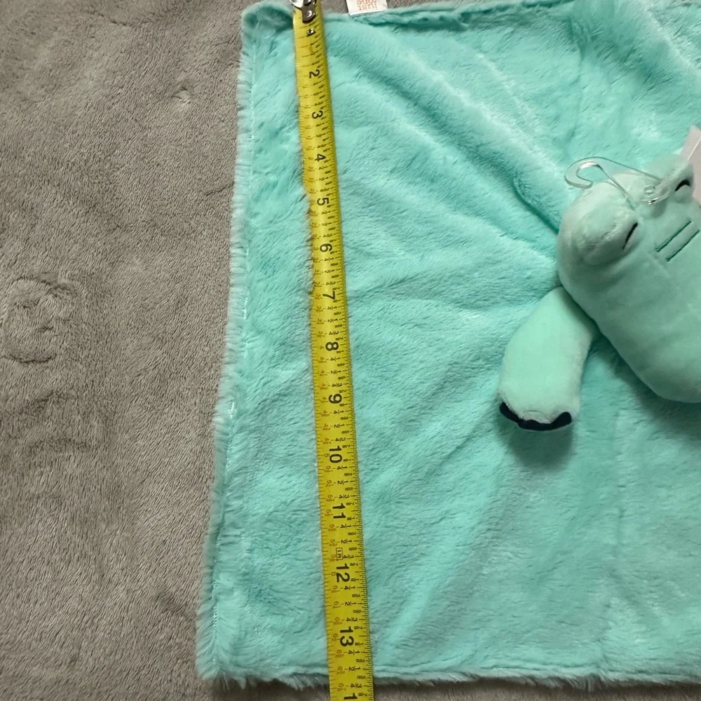 Mint Green Plush Hippo Blanket toy new